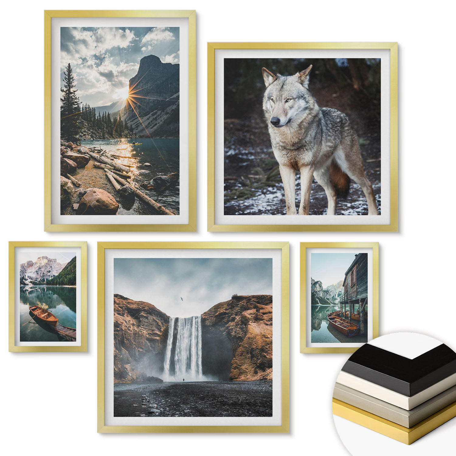 ArtPrintCave Wandbilder Gold 40x60 cm