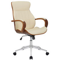 BÜROSTUHL Mellow, Kunstleder Walnuss/Creme - Creme, Textil/Metall (63/108/68cm) - TPFLiving