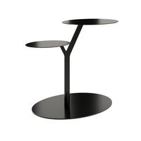 BEISTELLTISCH IROKO mit 2 Ablagen, Metall, Schwarz - Schwarz, Metall (54/32/44.5cm) - Kayani