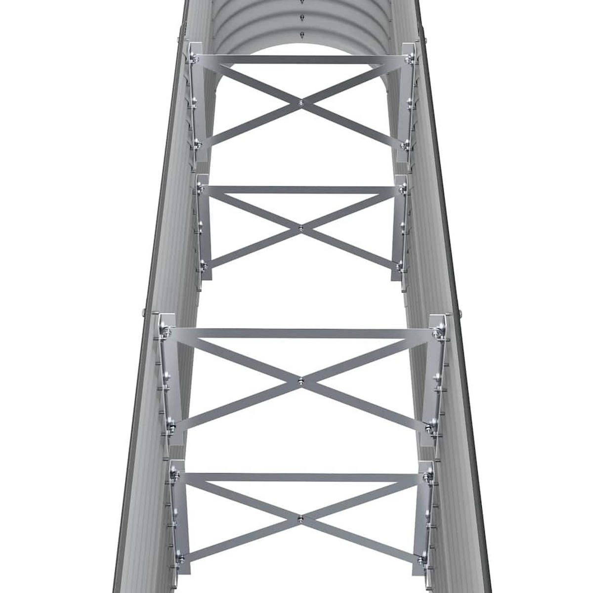 HOCHBEET Verzinkter Stahl 152/40/68 Cm Anthrazit - Anthrazit, Metall (152/68/40cm) - vidaXL