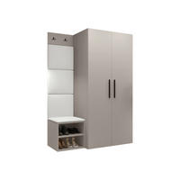 GARDEROBEN-SET Medi IV - Kaschmir/Schwarz, Holzwerkstoff/Kunststoff (80/191/50cm) - MIRJAN24