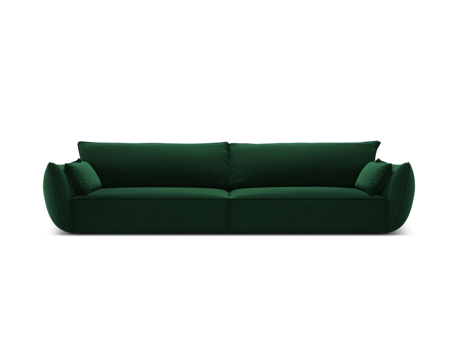SOFA Kaelle aus Samt flaschengrün 4 Sitzplätze - Dunkelgrün, Textil (110/85/248cm) - Micadoni