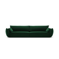 SOFA Kaelle aus Samt flaschengrün 4 Sitzplätze - Dunkelgrün, Textil (110/85/248cm) - Micadoni