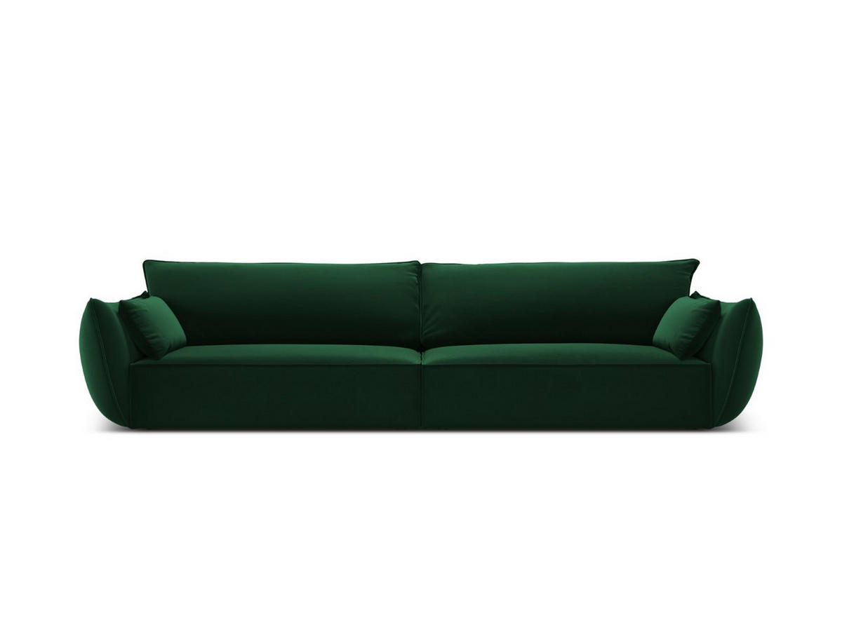 SOFA Kaelle aus Samt flaschengrün 4 Sitzplätze - Dunkelgrün, Textil (110/85/248cm) - Micadoni