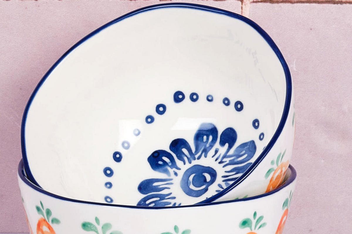 SCHALEN Napoli Ø12cm - 4er-Set - Zitrusfrucht - Weiß, Keramik (12cm) - Björn