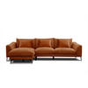 ECKSOFA WINTER 4-Sitzer, dunkelorange - Dunkelorange/Schwarz, Holzwerkstoff/Textil (158/269cm) - Courtois Laville