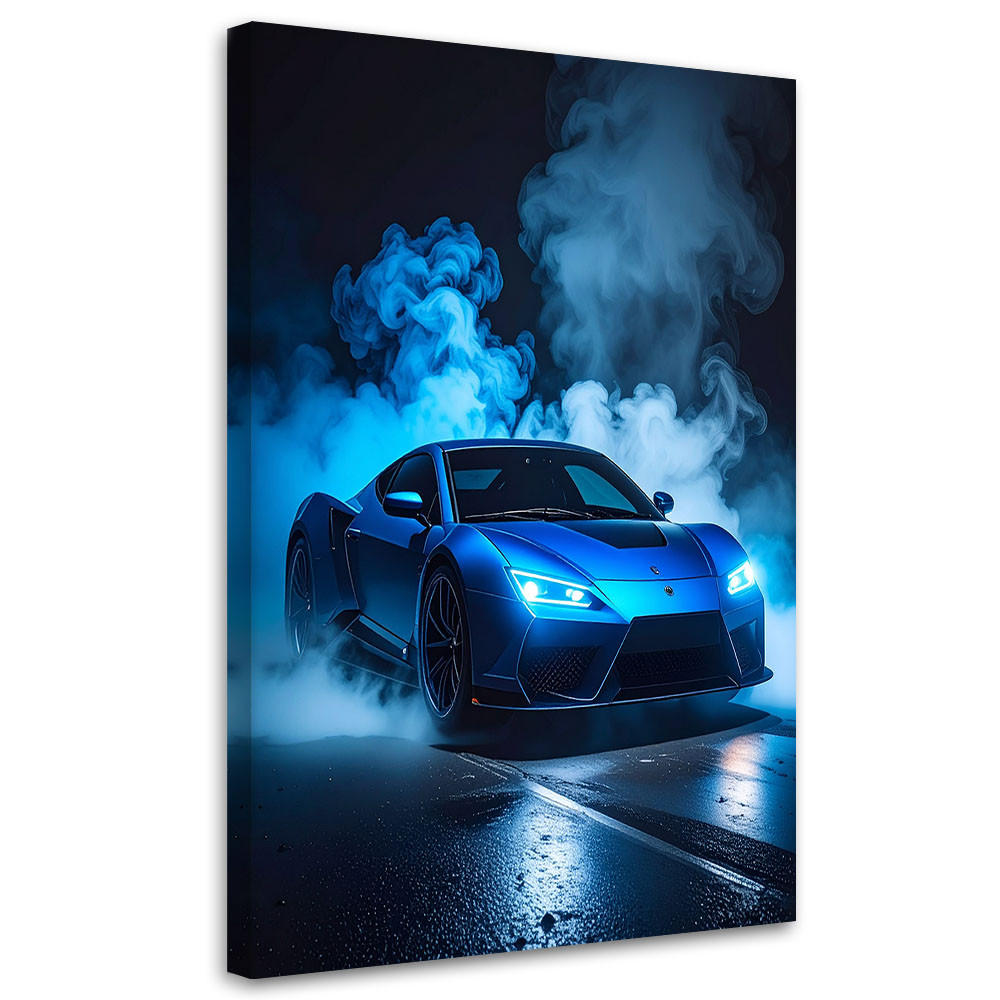 LEINWANDBILD Kraftfahrzeuge 40x60cm - Blau, Textil (40/60cm) - Feeby