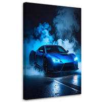 LEINWANDBILD Kraftfahrzeuge 40x60cm - Blau, Textil (40/60cm) - Feeby