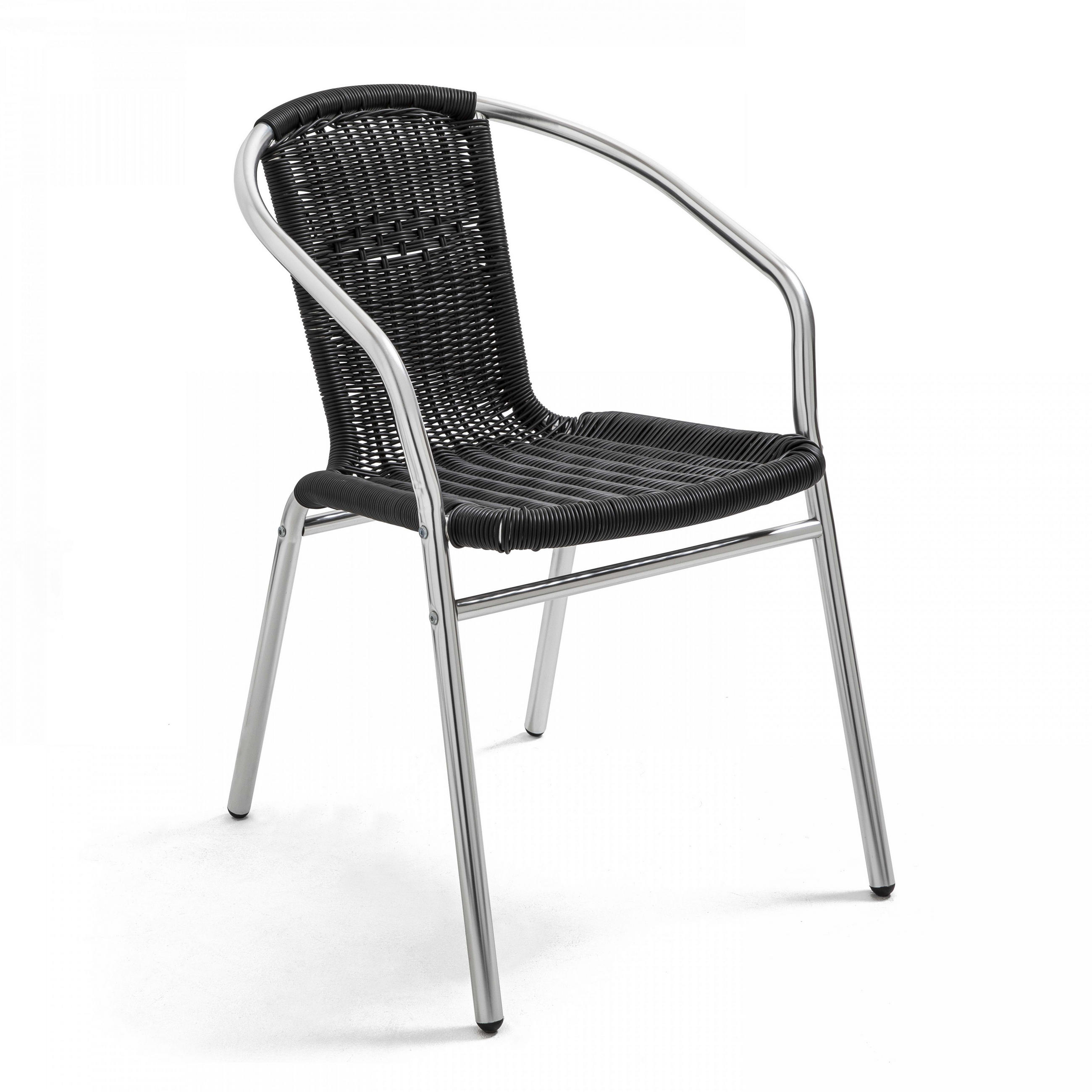 GARTENSTUHL, Schwarz - Schwarz, Metall (60/72/51cm) - Oviala