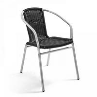GARTENSTUHL, Schwarz - Schwarz, Metall (60/72/51cm) - Oviala