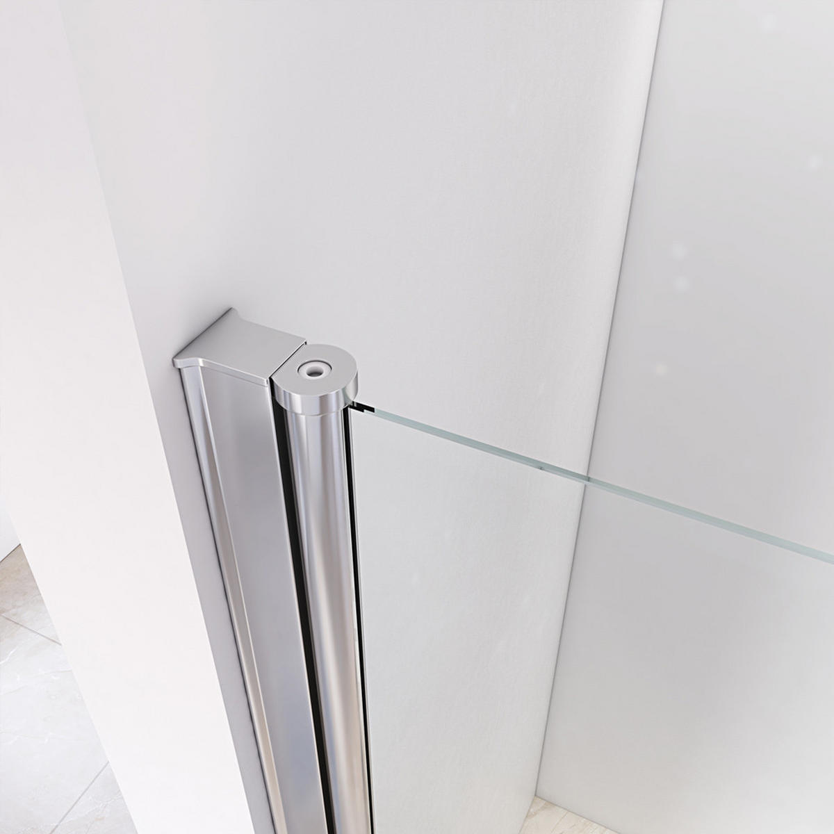 PENDELTÜR LAVEA - 80 cm - Silberfarben, Glas/Metall (80/195cm) - Home Deluxe