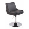 DREHSTUHL Lederlook grau - Chromfarben/Grau, Textil/Metall (43/71/50cm) - CLP