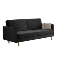 SCHLAFSOFA COLETTE mit Bettkasten Schwarz - Schwarz, Holzwerkstoff/Kunststoff (200/85/90cm) - Idohome