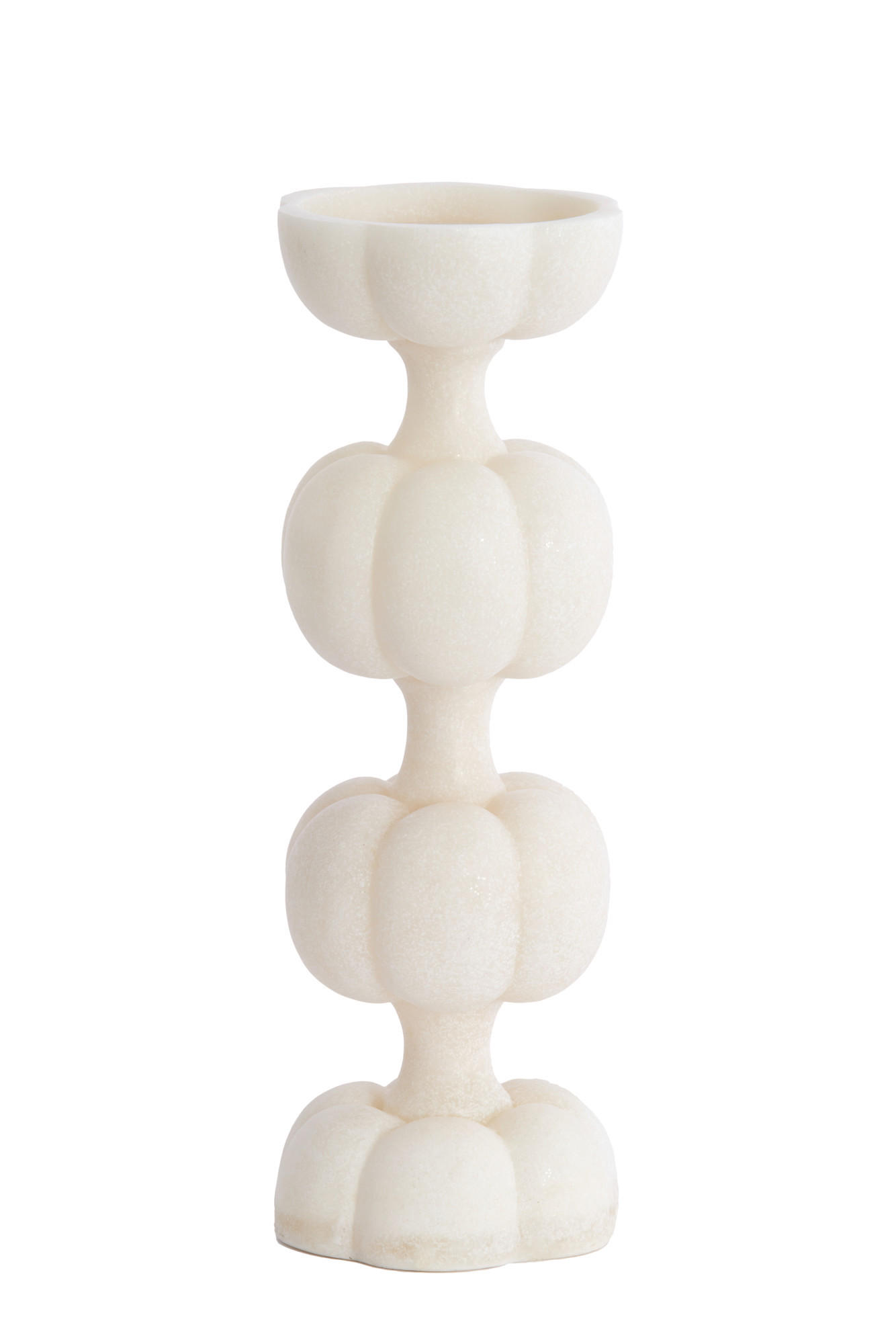 KERZENHALTER Astoria Weiß Ø13/36,5 cm - Weiß, Kunststoff (13/36.5/13cm) - Light & Living
