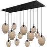 HÄNGELEUCHTE Echos 12-flammig Klar Ø 18/25cm - Klar/Schwarz, Glas (18/18/20cm) - s.luce