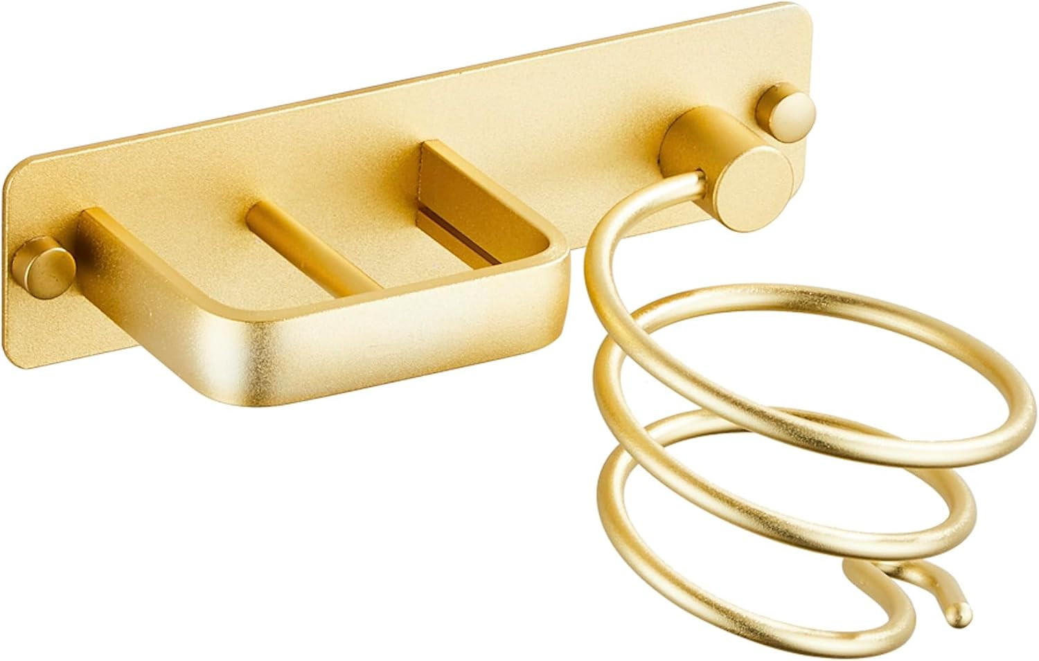 HAARTROCKNERHALTER ,Wandmontierter mit Kabelmanagement - Gelb, Metall (12/12/21cm) - BELZ