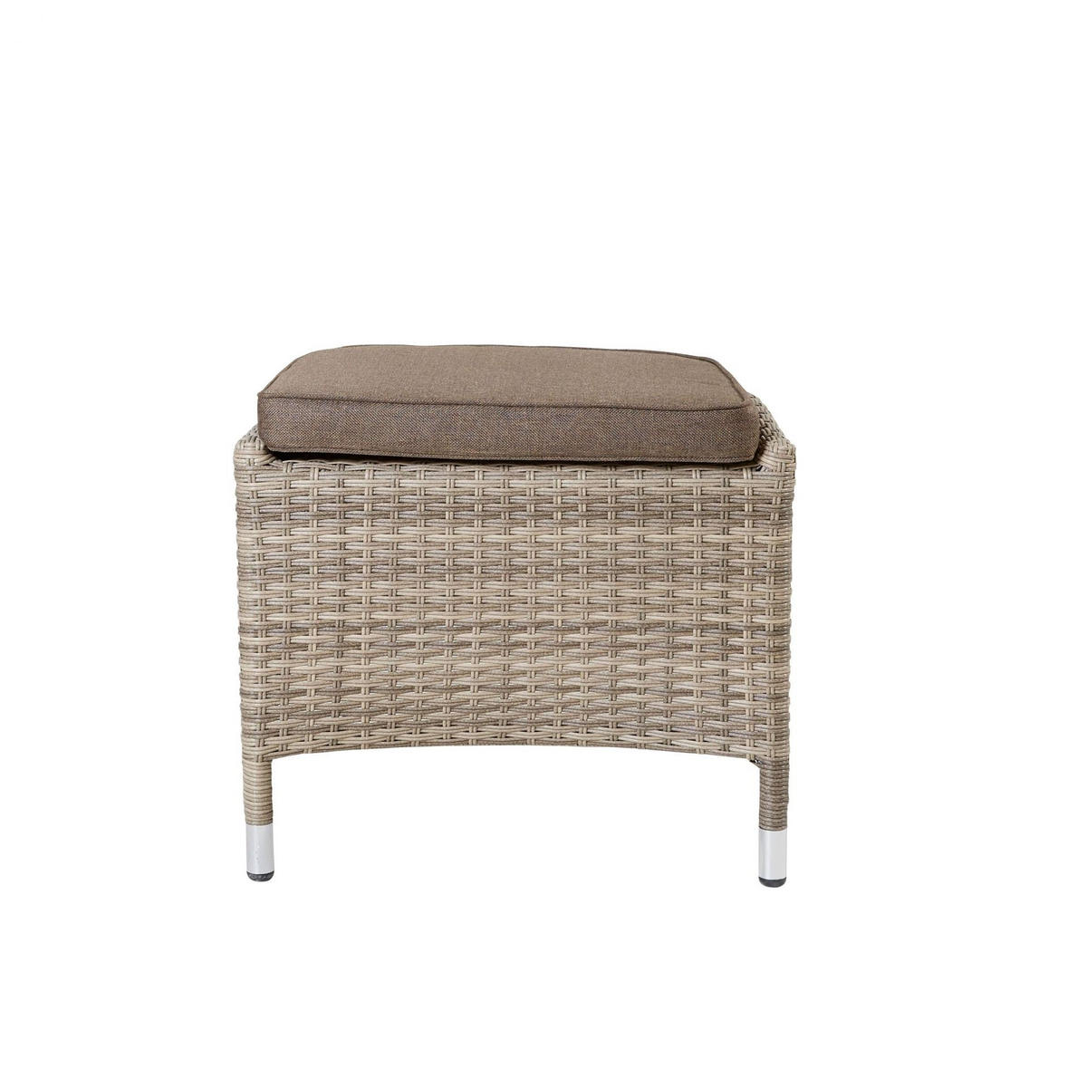 GARTENHOCKER Topeka 57x50x44 cm, Polyrattan, Natur - Naturfarben, Kunststoff (50/44/57cm) - dasmöbelwerk