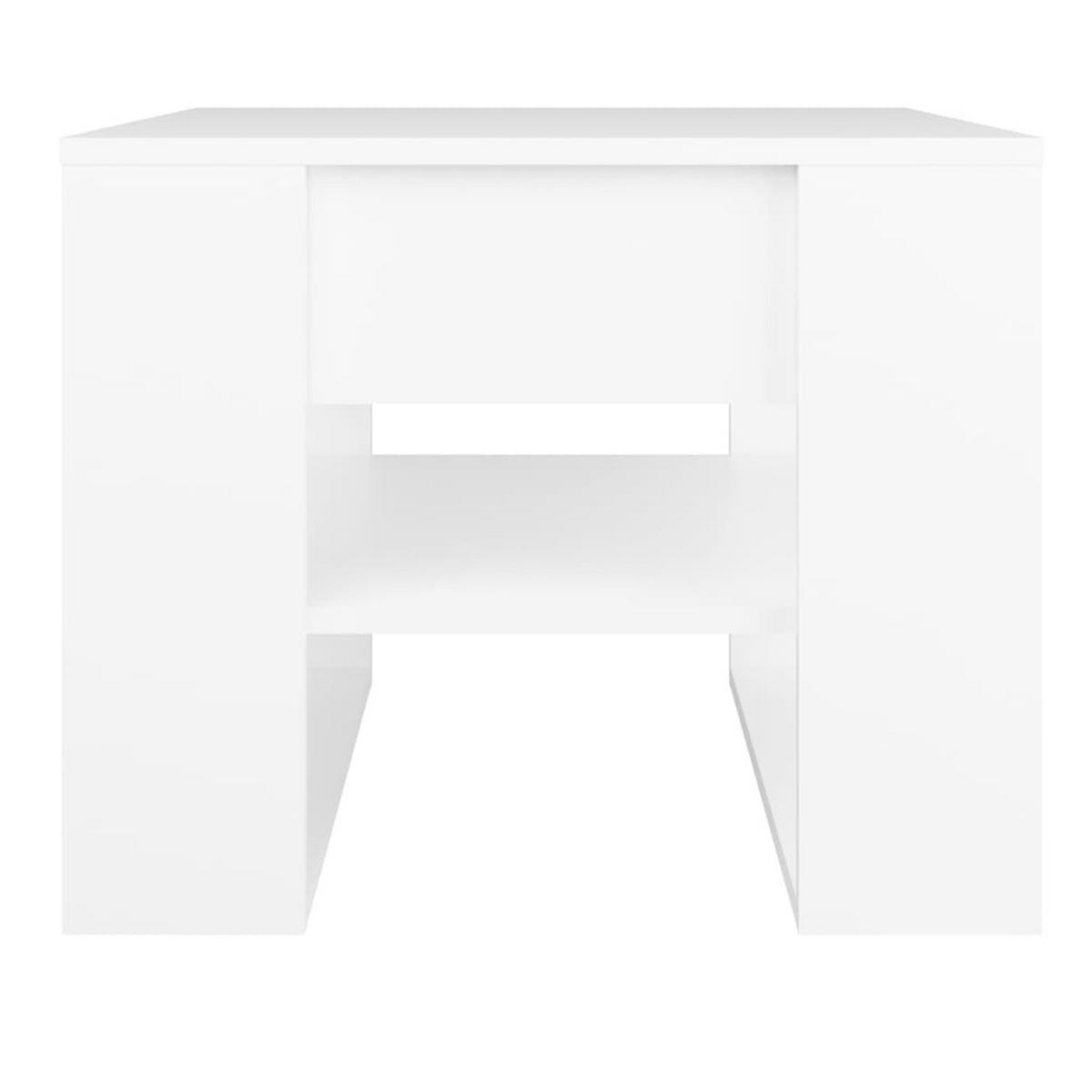COUCHTISCH Weiß 55,5x55x45 cm Holzwerkstoff - Weiß, Holzwerkstoff (55.5/55/45cm) - furnicato