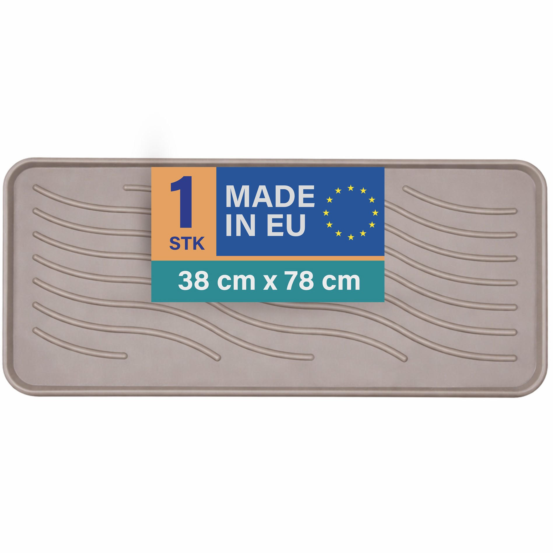 Bestlivings Schuhabtropfschale Beige 38x78 cm