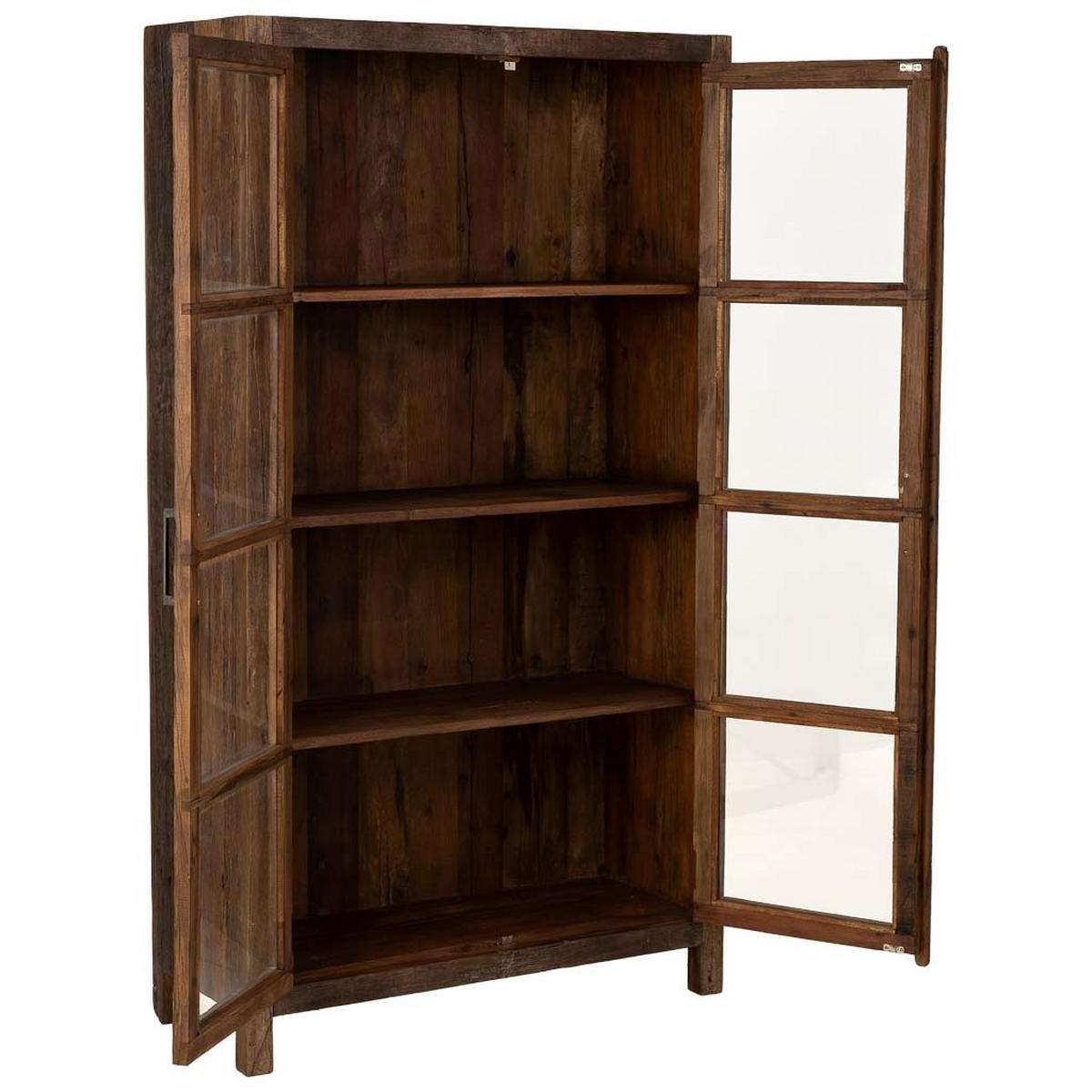 VITRINE aus Holz, braun, 100x40x180cm - Braun, Holz (100/180/40cm) - Wanderlust