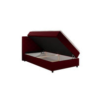 BOXBETT Diamaro 120x200 cm mit Bettkasten und Topper - Rot - Rot, Holz (120/215cm) - Panda Möbel