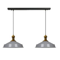 PENDELLEUCHTE Asletl 2 Flammig 40/36 cm - Weiß Hochglanz/Grau, Metall (40/36cm) - Bamyum