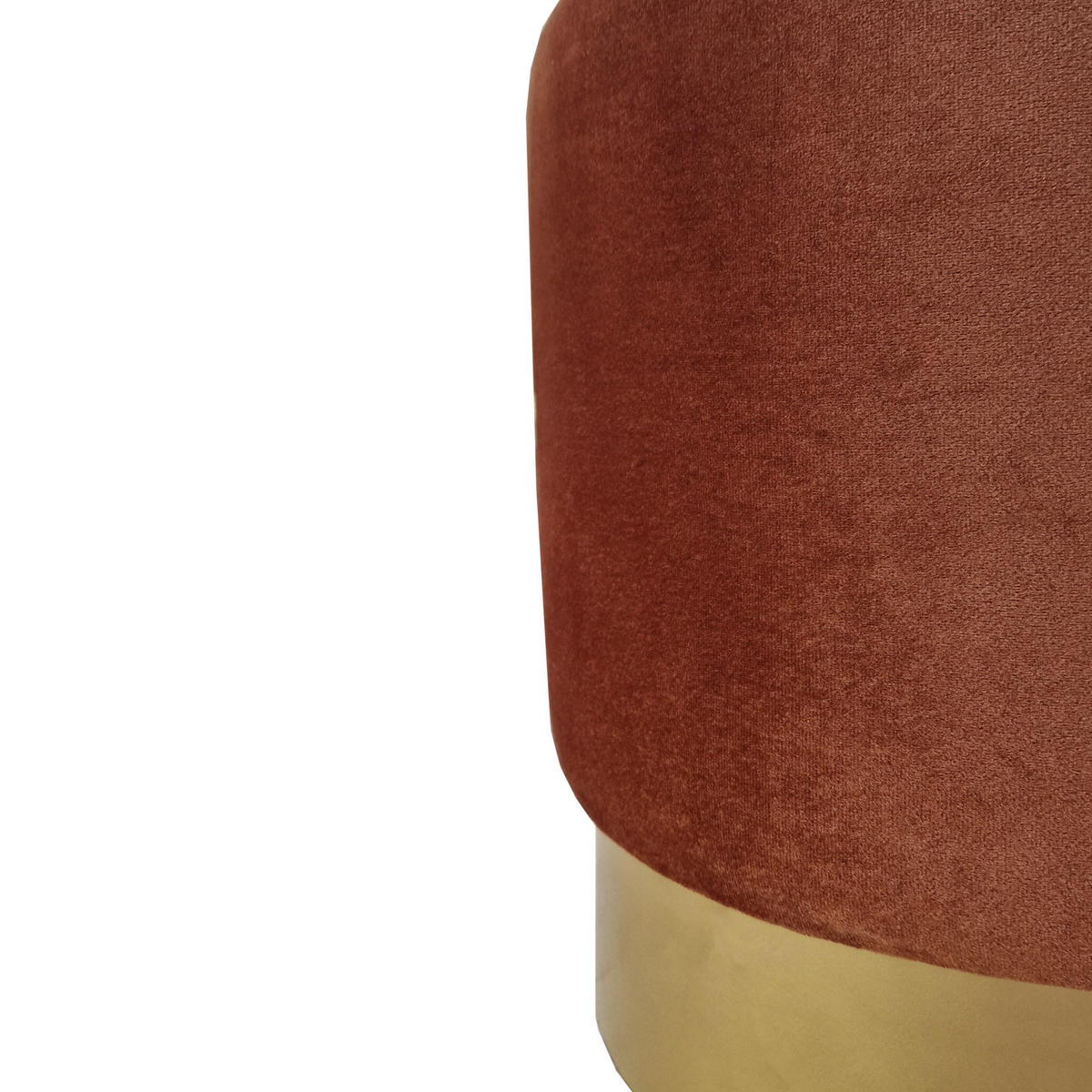 SITZHOCKER Larvik - Goldfarben/Orange, Kunststoff/Metall (40/40/40cm) - [en.casa]