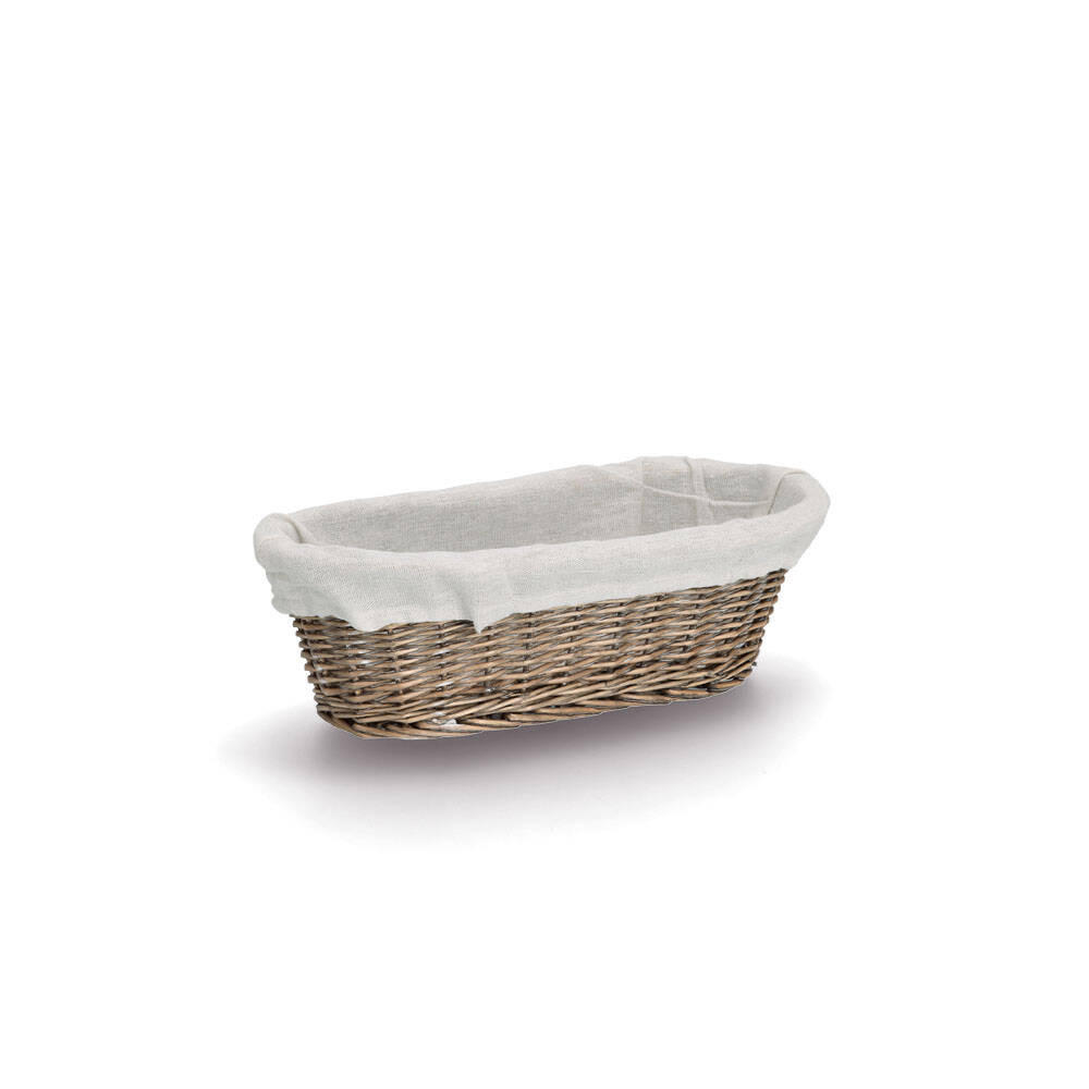 Zeller Brotkorb Beige 14x10x33 cm