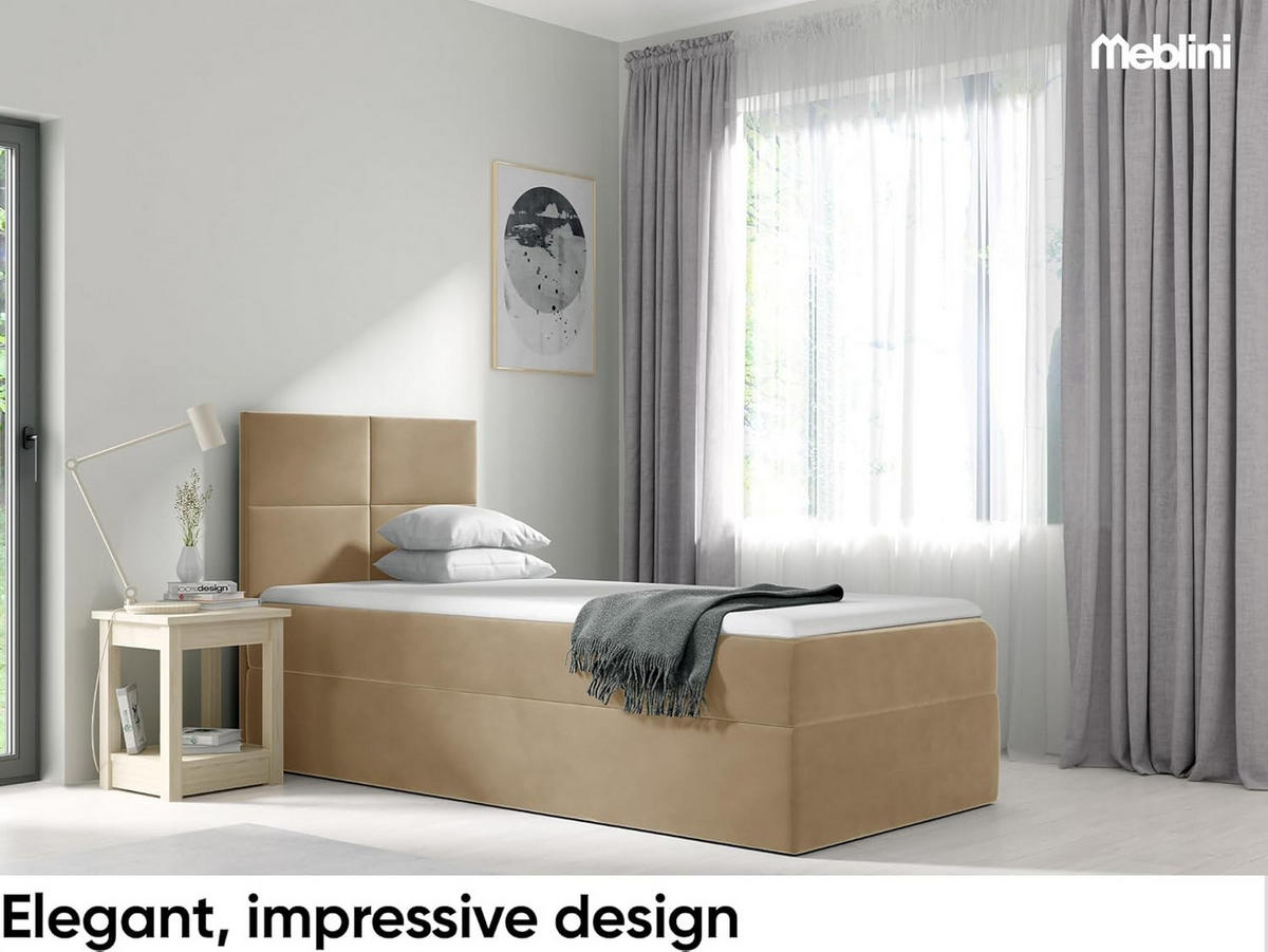 KINDERBETT MINO 3 - Hellbraun, Holzwerkstoff (84/208cm) - Meblini