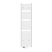 BADHEIZKÖRPER Sahara 400x1800 mm Weiß gerade mit Ventil Durchgang - Weiß, Metall (40/180/3cm) - LuxeBath