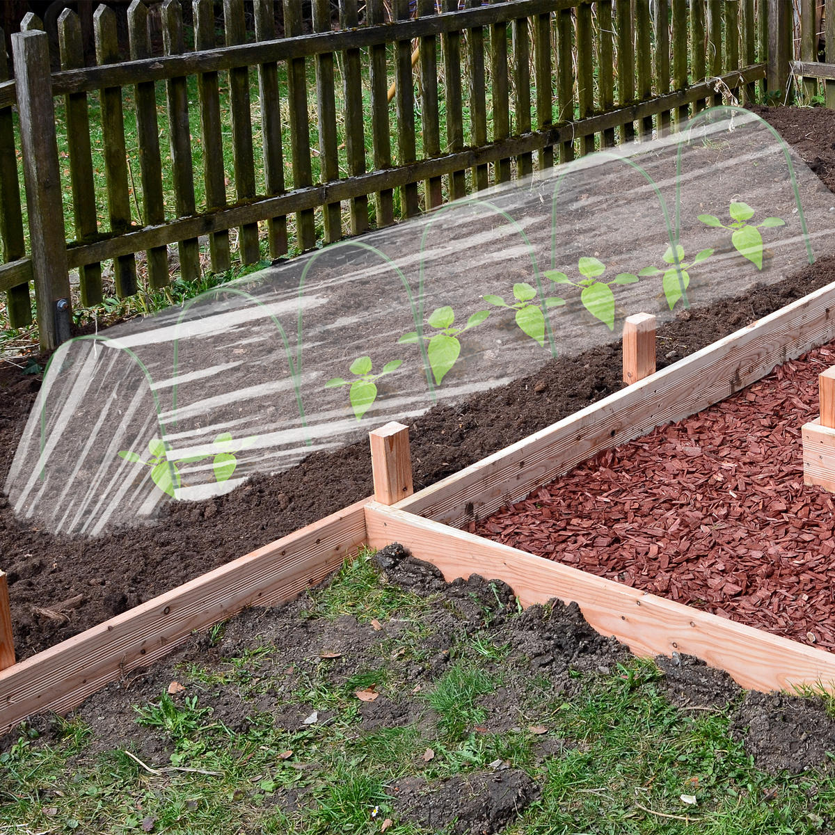 6XTUNNELBÖGEN - Dunkelgrün, Kunststoff/Metall (62/60/1cm) - Relaxdays