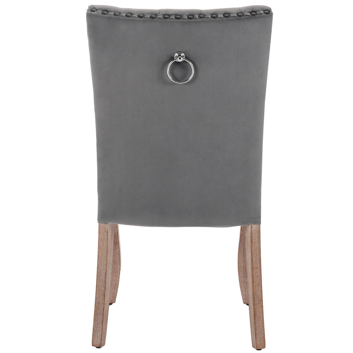 ESSZIMMERSTUHL 2er Set Samt Grau Polsterstuhl Massivholz Modern - Grau, Textil (49/95/63cm) - FLIEKS