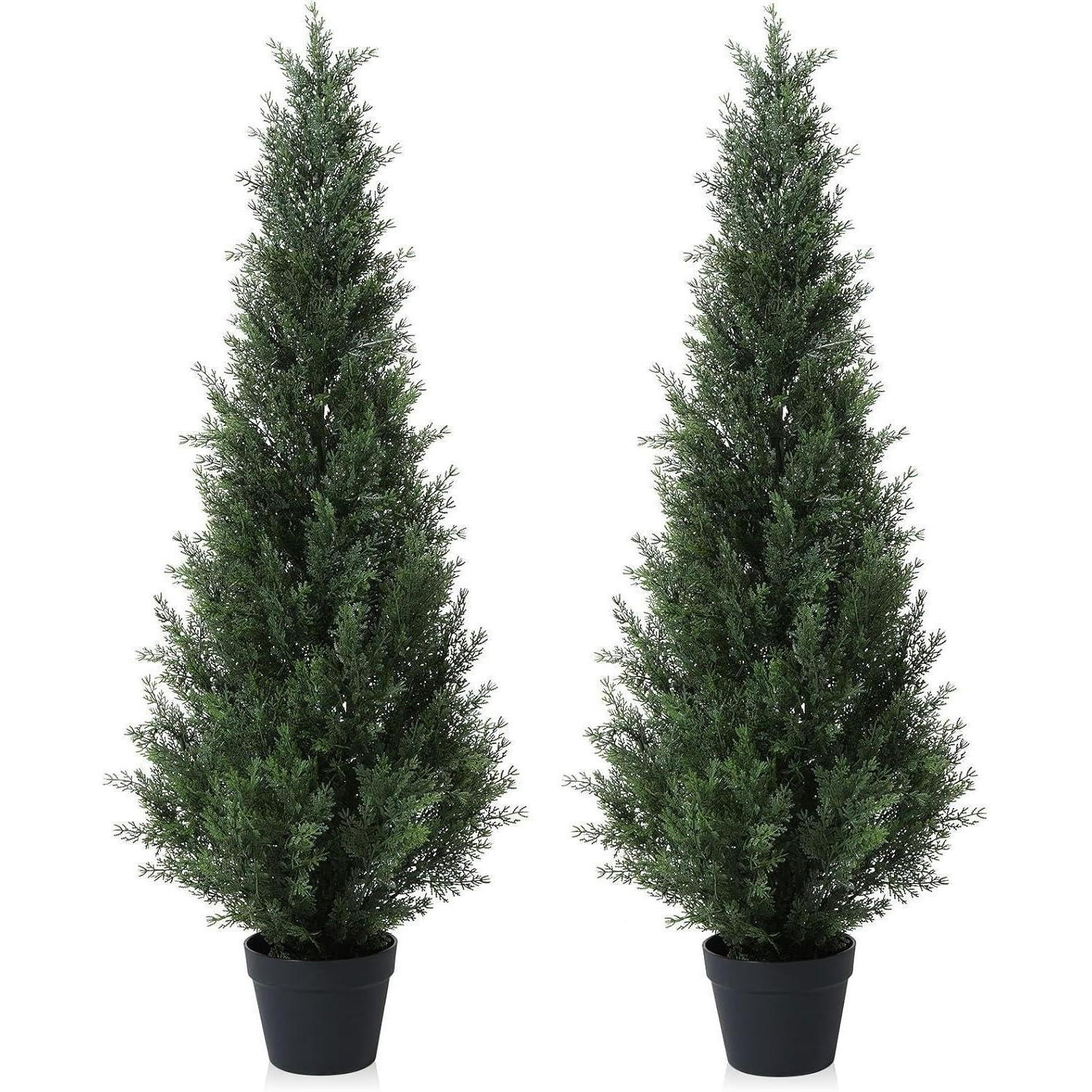 KÜNSTLICHER Zedernbaum 125 cm 2er Set - Grün, Kunststoff (70cm)