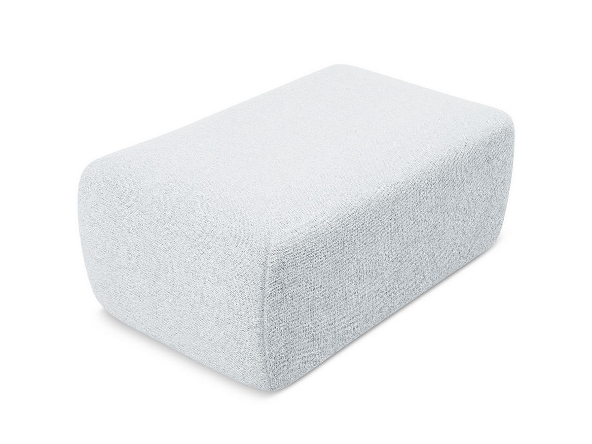 POUF Chenille Stoff Blau - Blau/Schwarz, Kunststoff/Textil (102/40/62cm) - Makamii