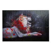 ÖLGEMÄLDE LÖWE Mehrfarbig - Multicolor, Textil (180/120cm) - MCW