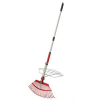 RECHEN Universal, mit Greifer, teleskopierbar, 25 Zinken - Rot, Metall (53/5/98cm) - Westfalia