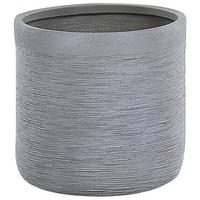 BLUMENTOPF grau rund 42/42/41 cm Samos - Grau, Naturmaterialen (41cm) - Beliani