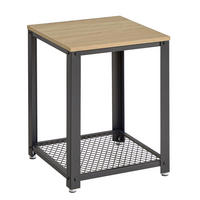 BEISTELLTISCH/NACHTTISCH - Schwarz/Sonoma Eiche, Metall (45/45/55cm) - A2A Home