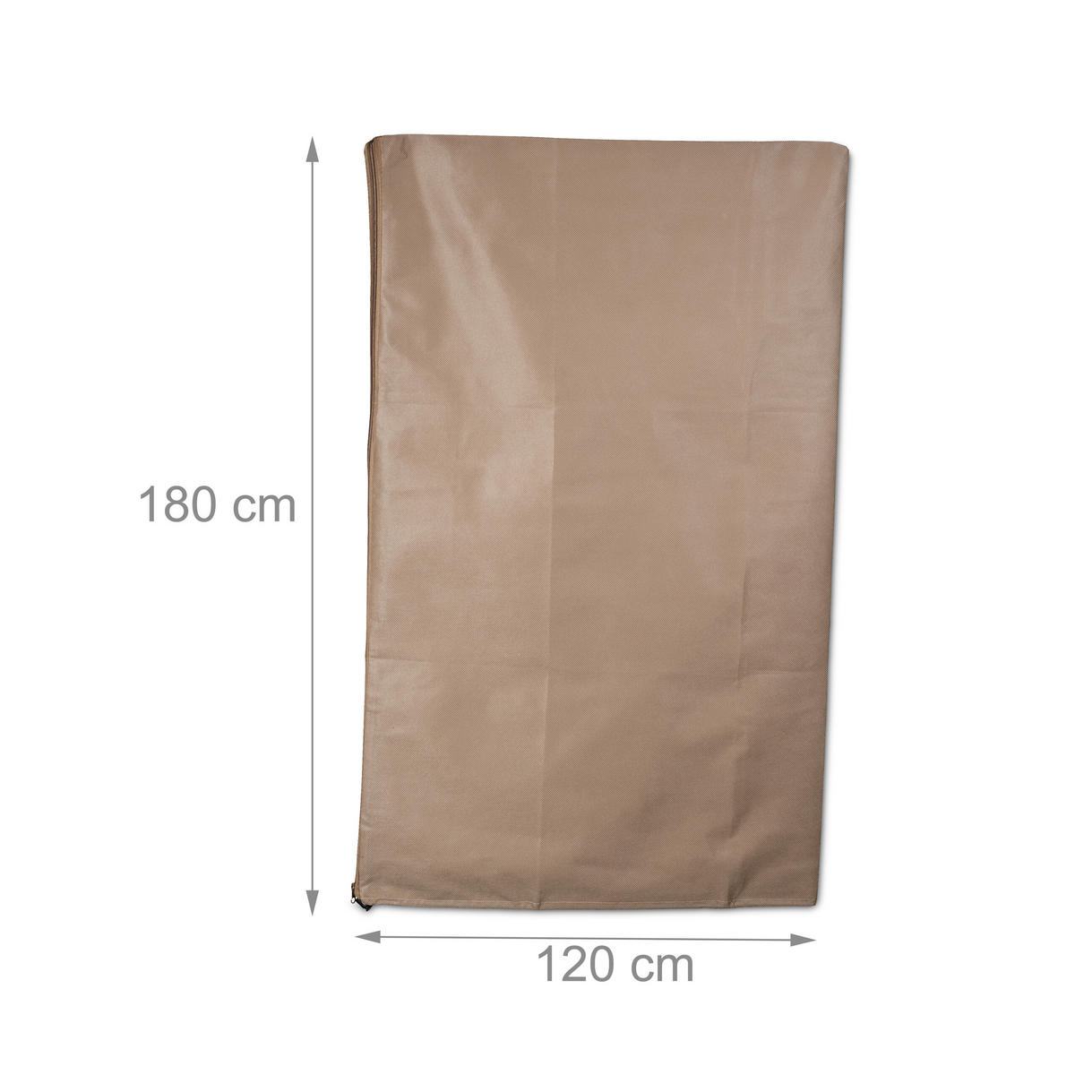 PFLANZENSCHUTZHAUBE Beige 3er-Set Reißverschluss 180x120 cm - Beige, Kunststoff/Textil (120/180/0.5cm) - Relaxdays