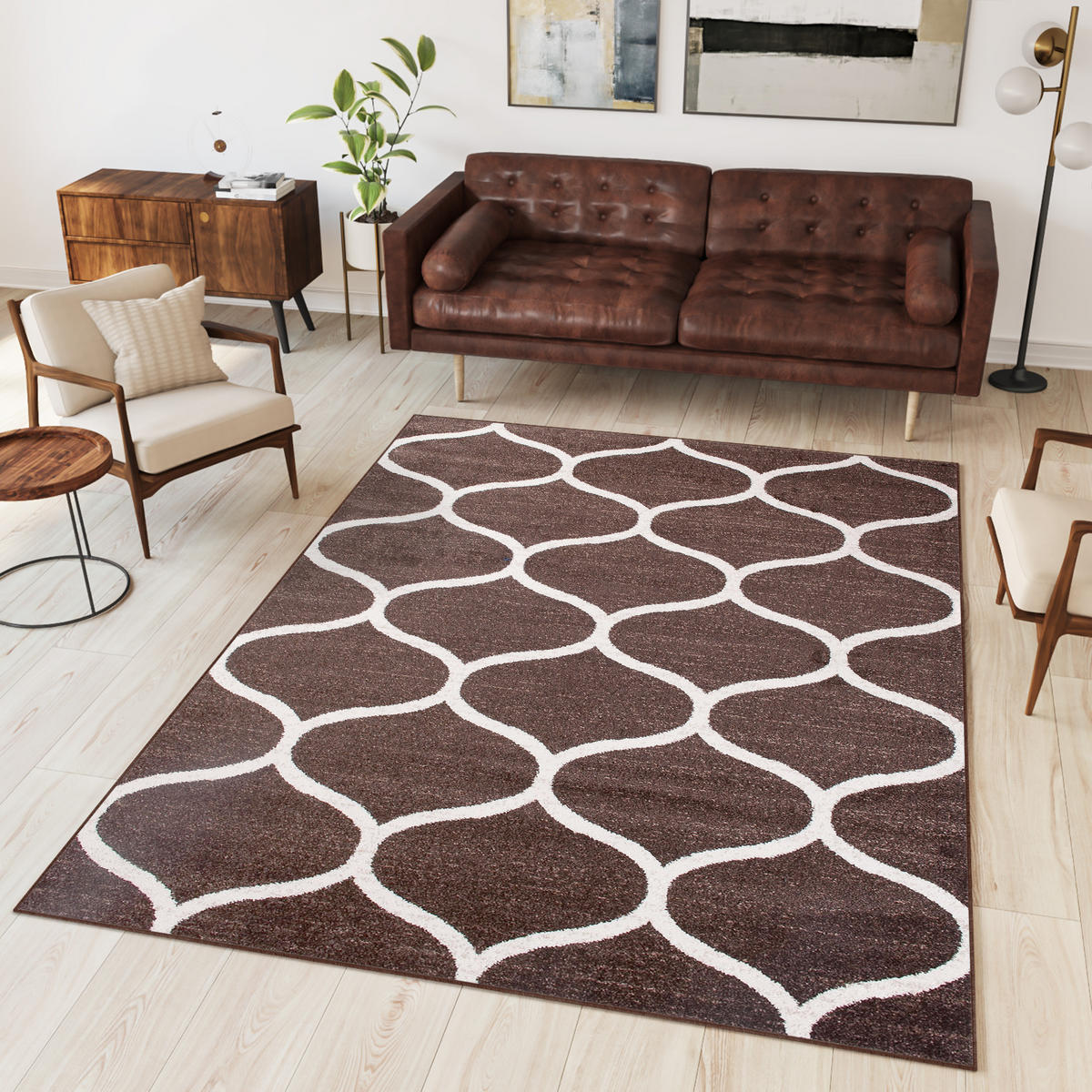 TEPPICH SARI Braun 190/270 cm - Braun, Textil (190/270cm) - Tapiso