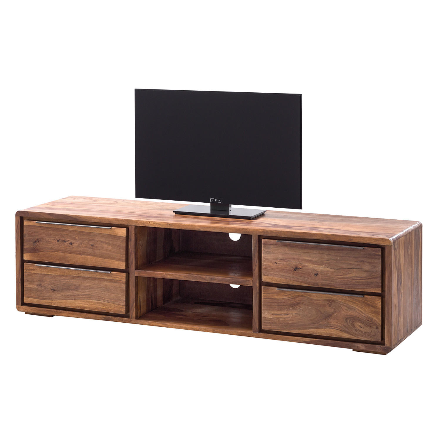 TV-LOWBOARD - Sheesham massiv - Sheeshamfarben, Holz (180/50/50cm) - home24