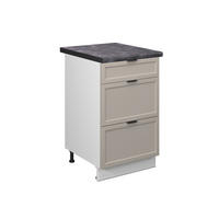 SCHUBLADENUNTERSCHRANK Fame-Line GrauBeige 50 cm, AP Anthrazit - Weiß/Grau, Holzwerkstoff (50/82/60cm) - Vicco