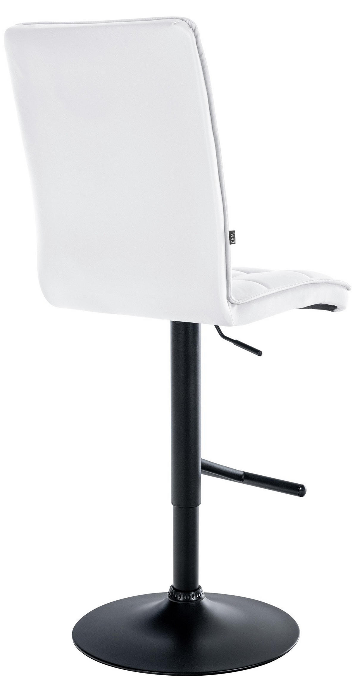 BARHOCKER Lederlook weiß - Walnussfarben/Schwarz, Textil/Metall (45/112/54cm) - CLP