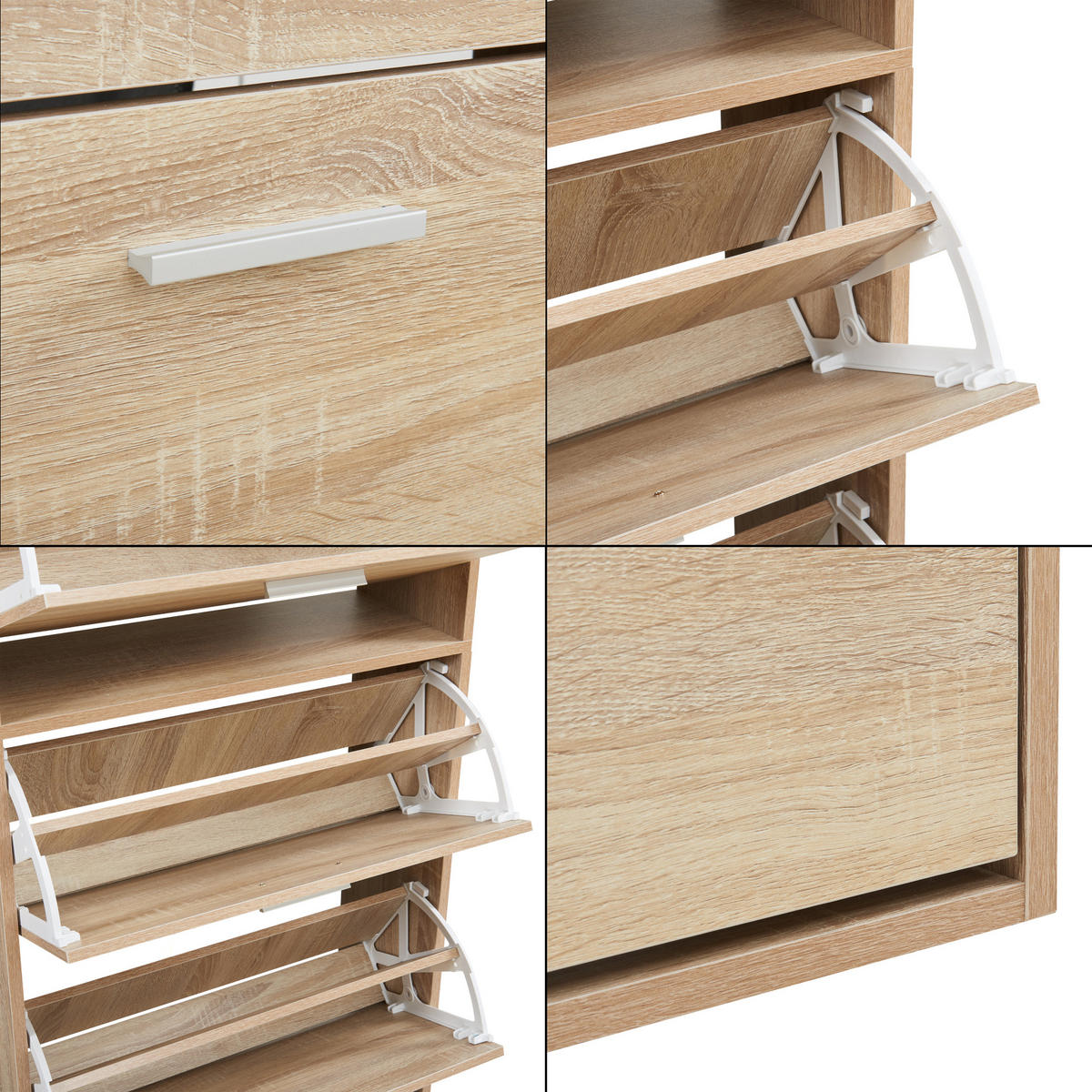 SCHUHSCHRANK Sykkylven - Sonoma Eiche, Holzwerkstoff (60/169/24cm) - [en.casa]