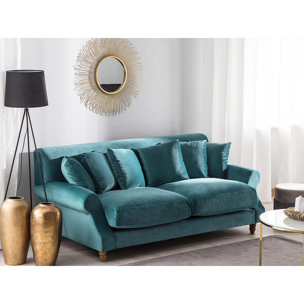 Thumbnail - Beliani 3-Sitzer-Sofa, Hellgrün, Textil, 186x82x102 cm, Wohnzimmer, Sofas & Couches, Sofas, 3-Sitzer Sofas
