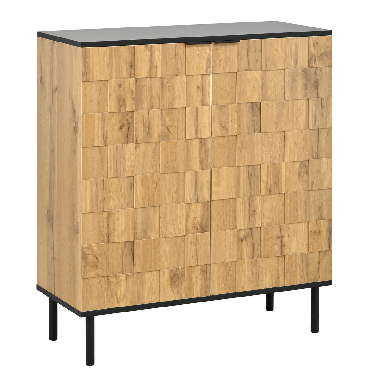 SCHUHSCHRANK 2-türig 80 x 35 x 91,5 cm Holzoptik Natur - Braun, Holz (35/91.5/80cm) - Beauniv