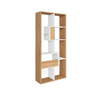 REGAL Bibliothek, Eiche und weiß, 67/31/162cm - Eichefarben/Weiß, Holzwerkstoff (67/162/31cm) - Skraut Home