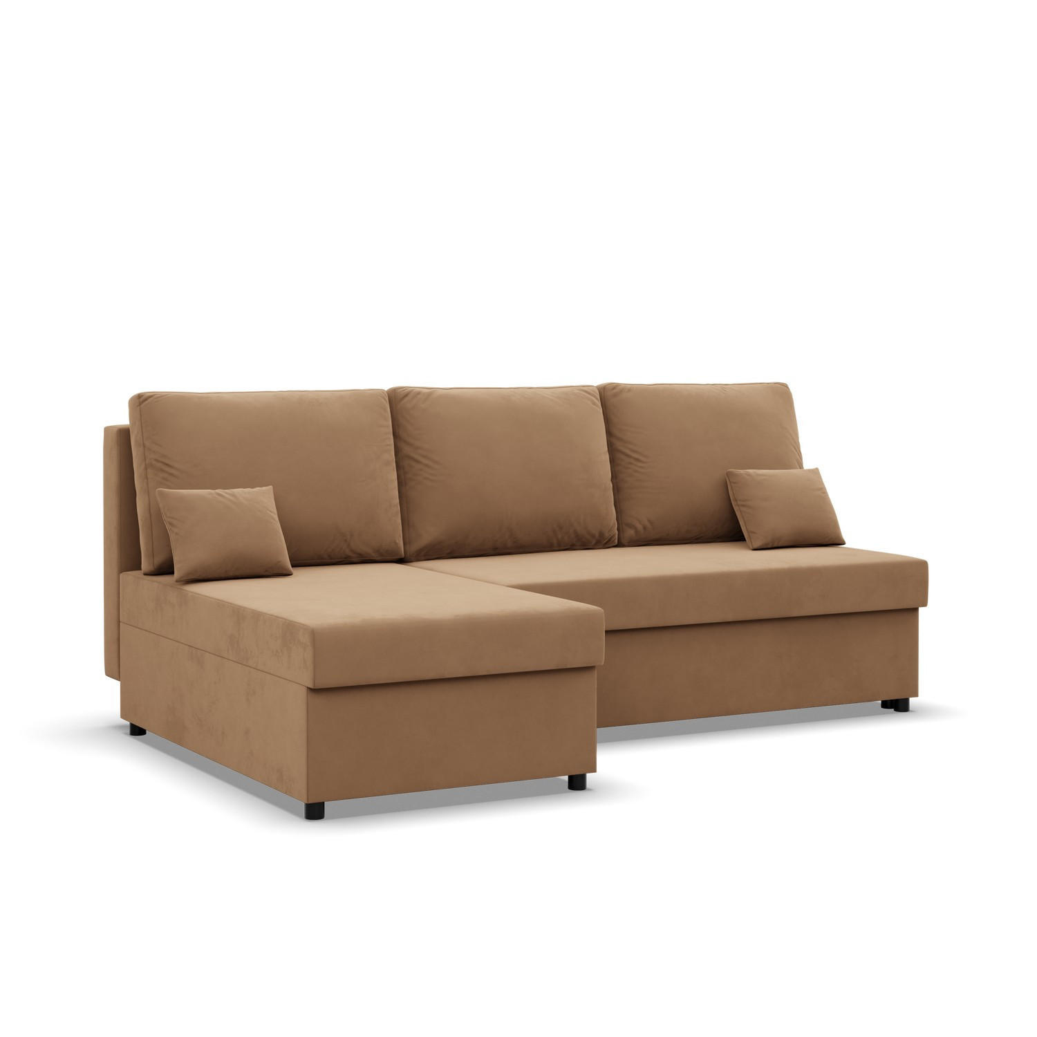 ECKSOFA MIT SCHLAFFUNKTION KEMI Braun - Braun, Textil (135/201cm) - Mebligo