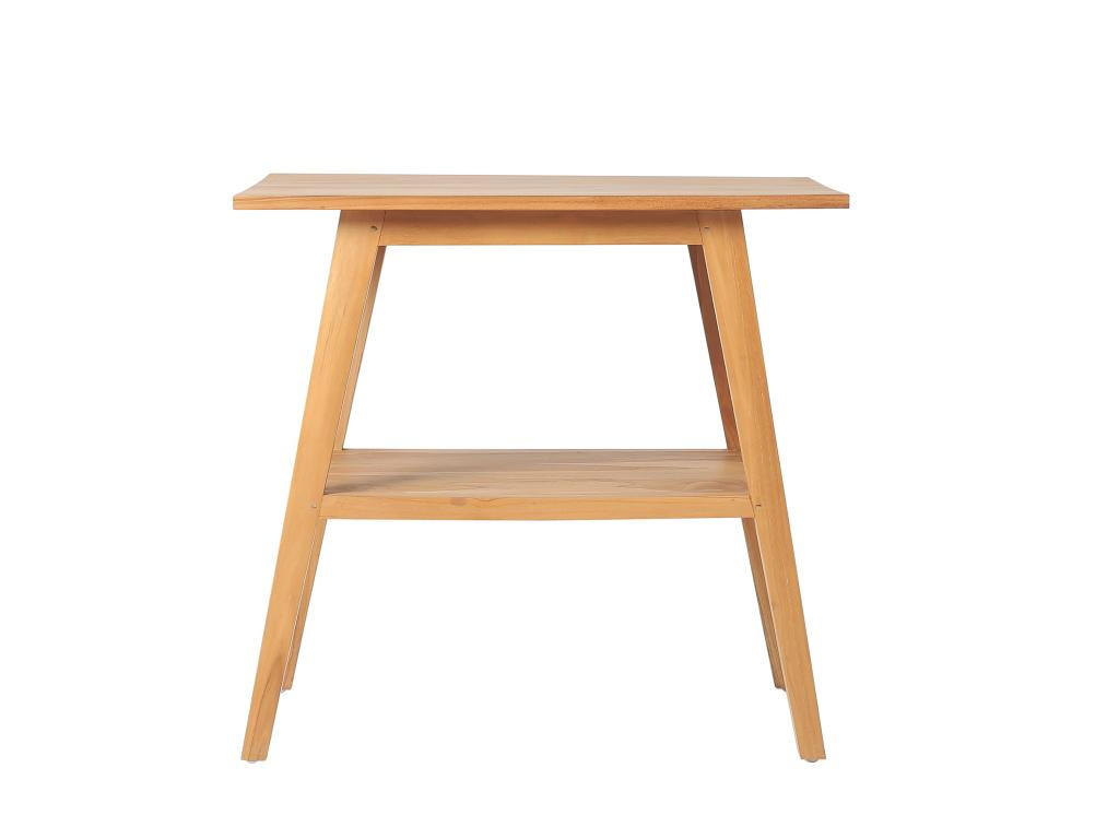 WASCHBECKENUNTERSCHRANK - Teakholz - 80 cm - BOBOTSARI - Naturfarben, Holz (55/76/80cm) - Vente-Unique