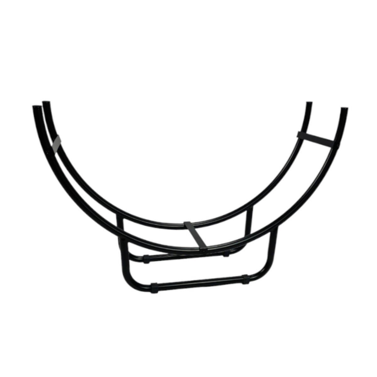 HOLZKORB Metall Schwarz 93×50×58 cm - Schwarz, Metall (93/58/26cm) - Begryf